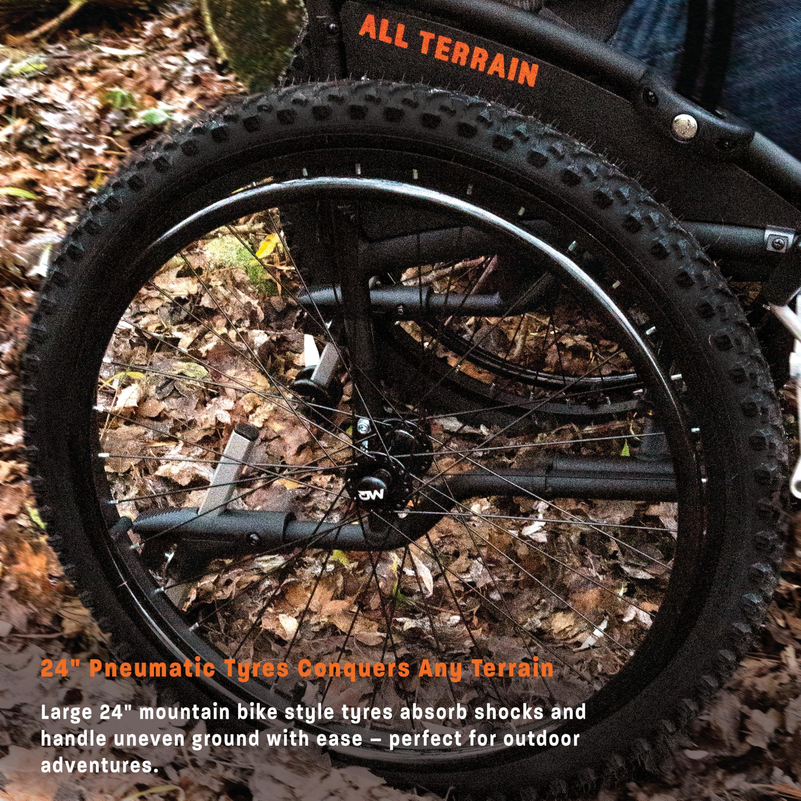 MobiQuip MobiQuip All Terrain, Lightweight, Folding, Manual Self Propelled Aluminium Wheelchair, Quick Release Wheels, Silver Frame, 18 inch Seat.