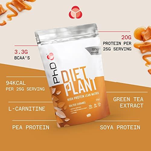 PhD Nutrition PhD Nutrition Diet Plant, Vegan Protein Powder Plant Based, Salted Caramel, High Plant Protein, 20 Servings Per 500g Bag