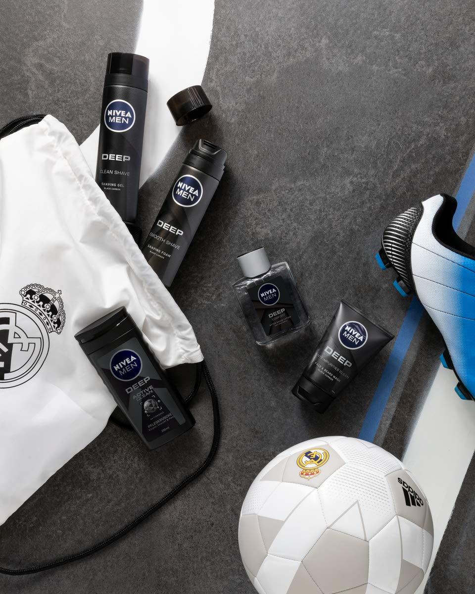 Nivea Men NIVEA MEN Deep Control Shaving Gel in Pack of 6 (6 x 200 ml), Shaving Gel for a Comfortable Shave, Shaving Gel for Men with Black Carbon