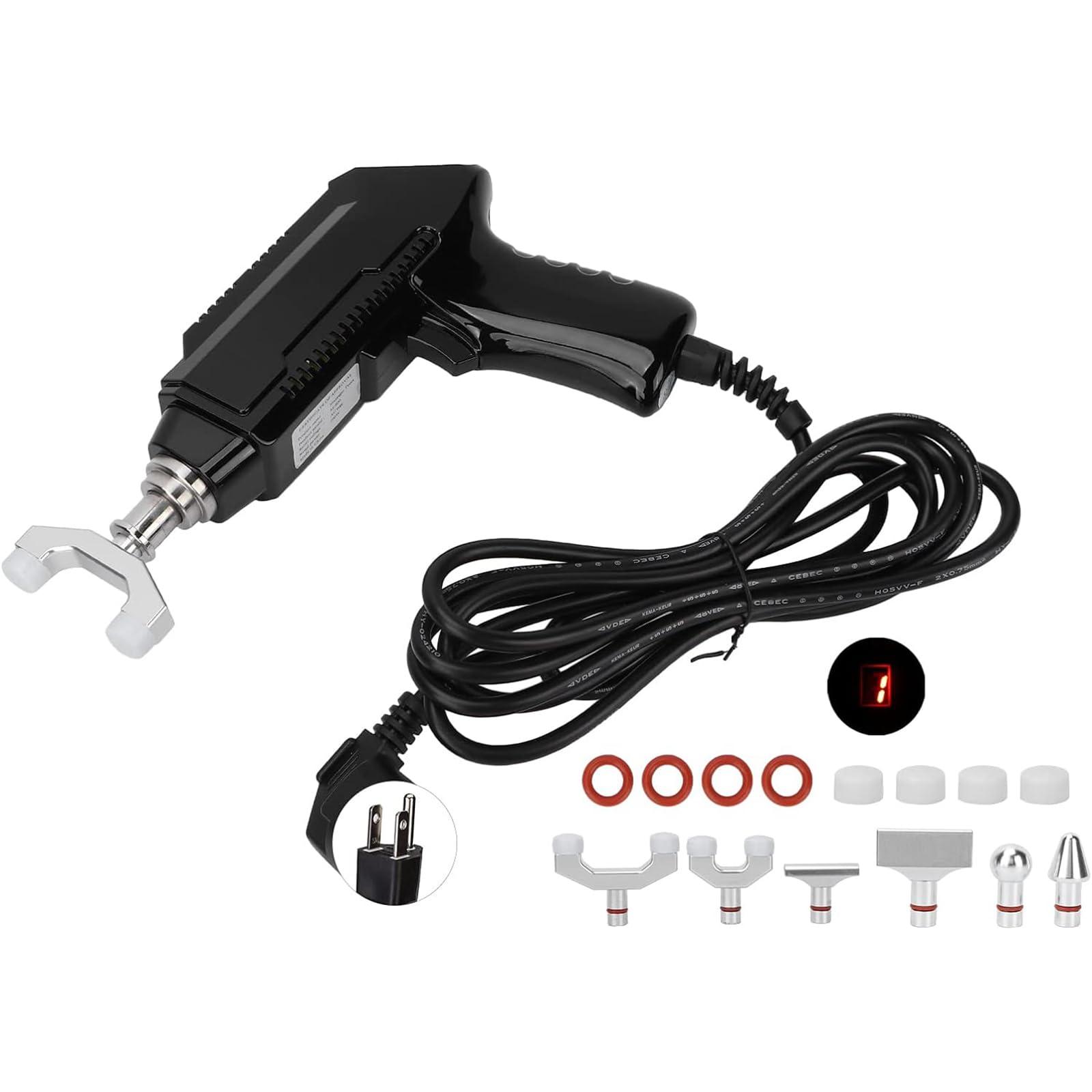 NGARY NGARY Chiropractic Adjustment Kit, Electric Chiropractic Adjusting Tool Spine Massager with 6 Interchangeable Massage Heads, 6 Levels Of Regulable Force, for Scoliosis Adjuster