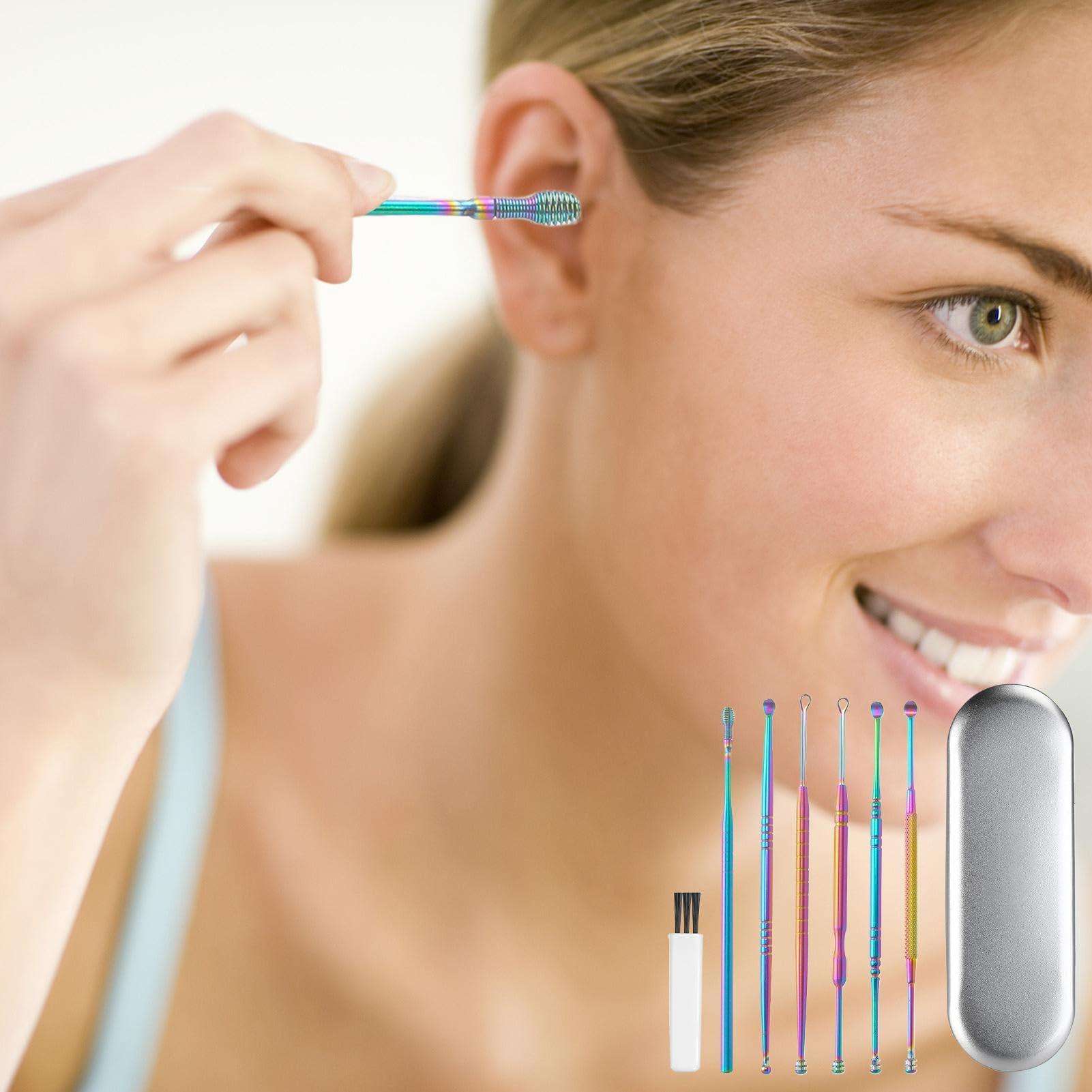 FreshCart Basics Ear Wax Removal Kit, set Ear Cleaning Kit - Ear Cleansing Tool Set, Ear Curette Ear Wax Remover Tool With Cleaning Brush And Storage Box