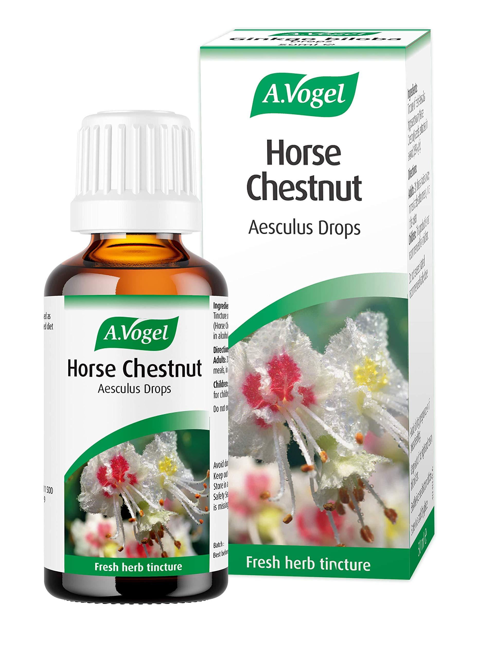 A.Vogel A.Vogel Horse Chestnut Aesculus Drops | Botanical Food Supplement | Extract of Fresh Aesculus Seeds | Suitable for Vegans | 50ml