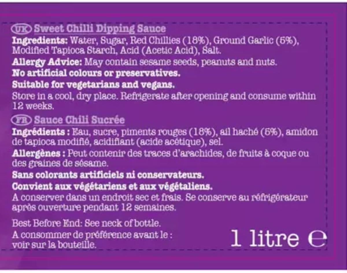 Generic Blue Dragon Original Sweet Chilli Dipping Sauce - 1 Litre (5)