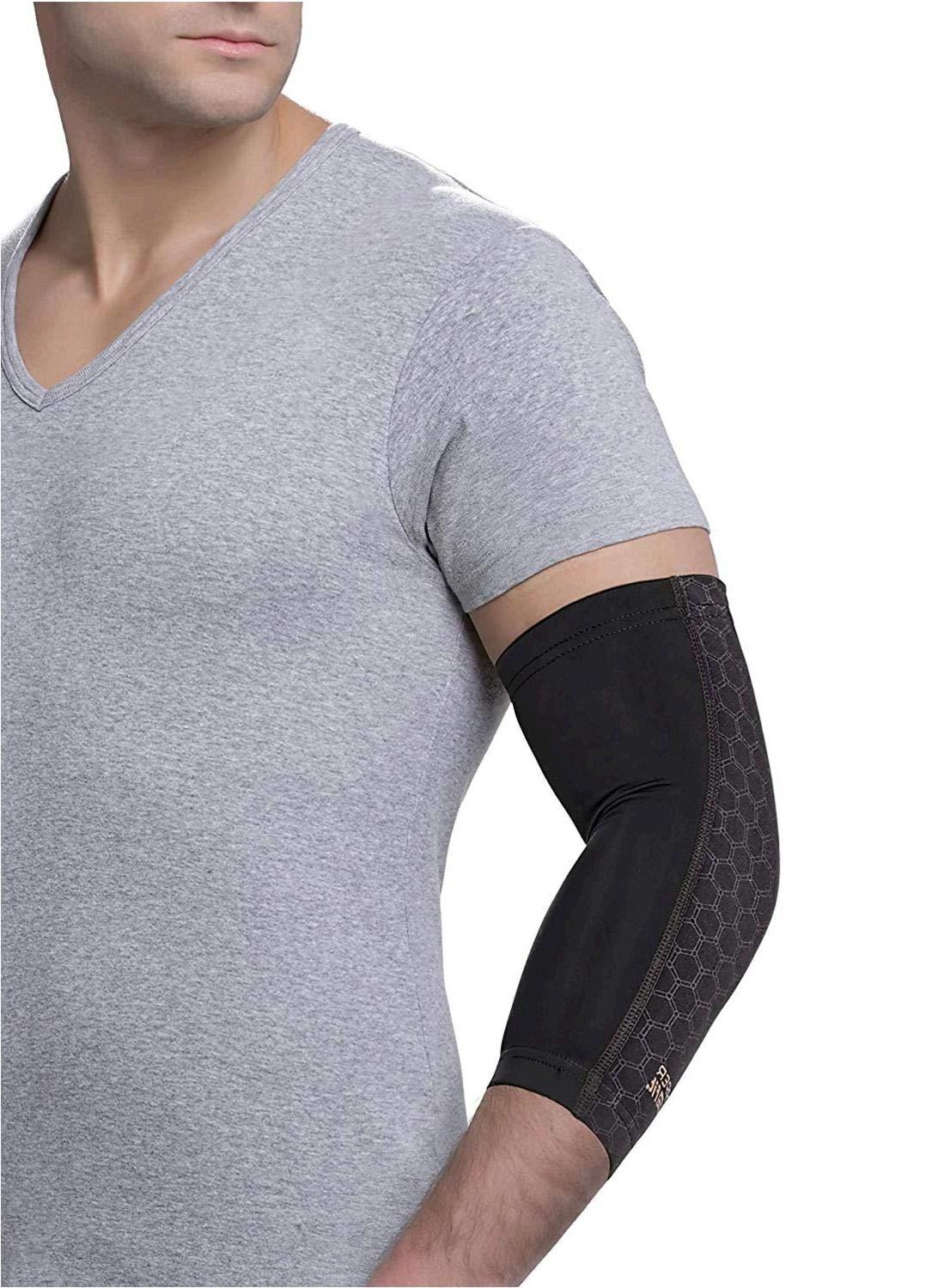 Copper Fit Copper Fit Freedom Elbow Compression Sleeve, Black, Medium