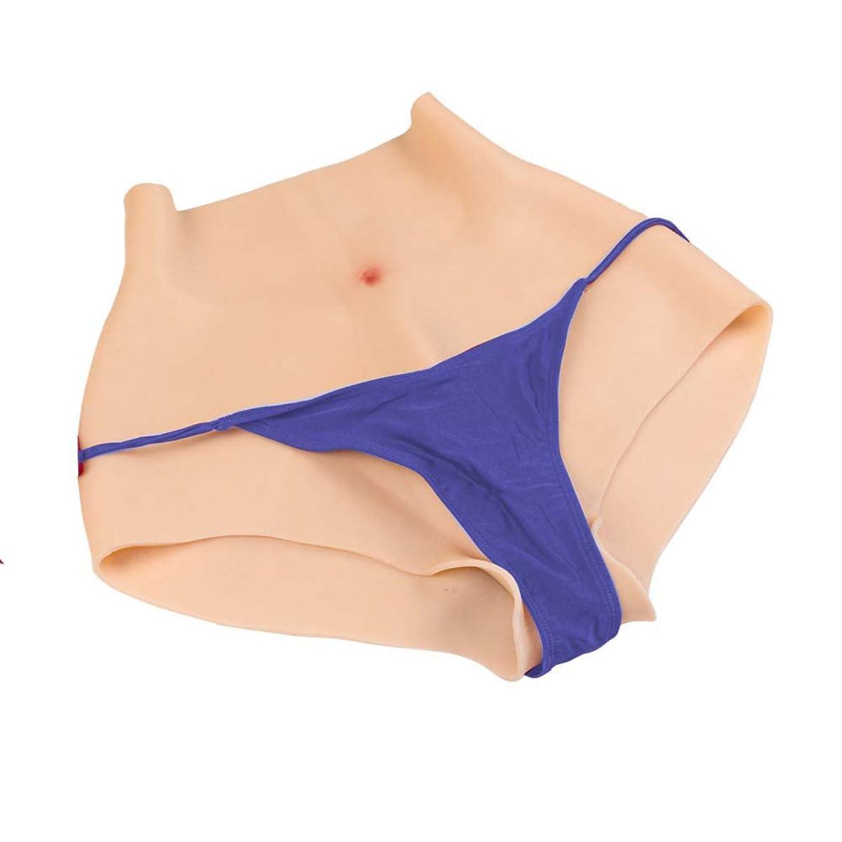 LXURY LXURY Silicone Panty Crossdresser Realistic Underwear Transgender Men'S Triangle Panties Hiding Gaff Briefs for Cosplay,color 2,upgraded