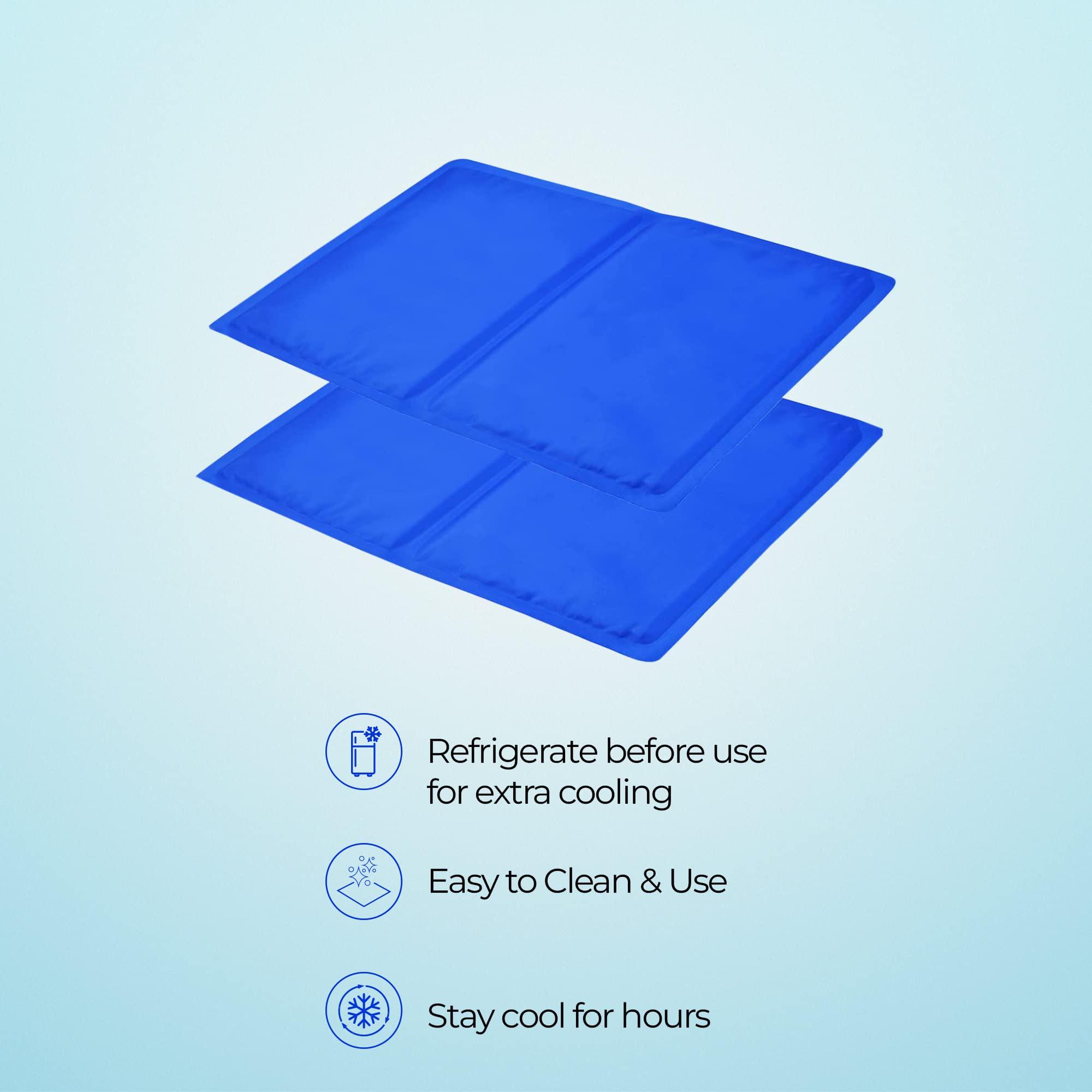 ShopHut ShopHut Cooling Pillow Pads with Magic Gel Cushion can be placed on Pillows, Mattress, Under feet, Car Seat for Headache, Fever, Night Sweats & Cool Pillows Sleeping [40 x 30 cm] (Pack of 1)