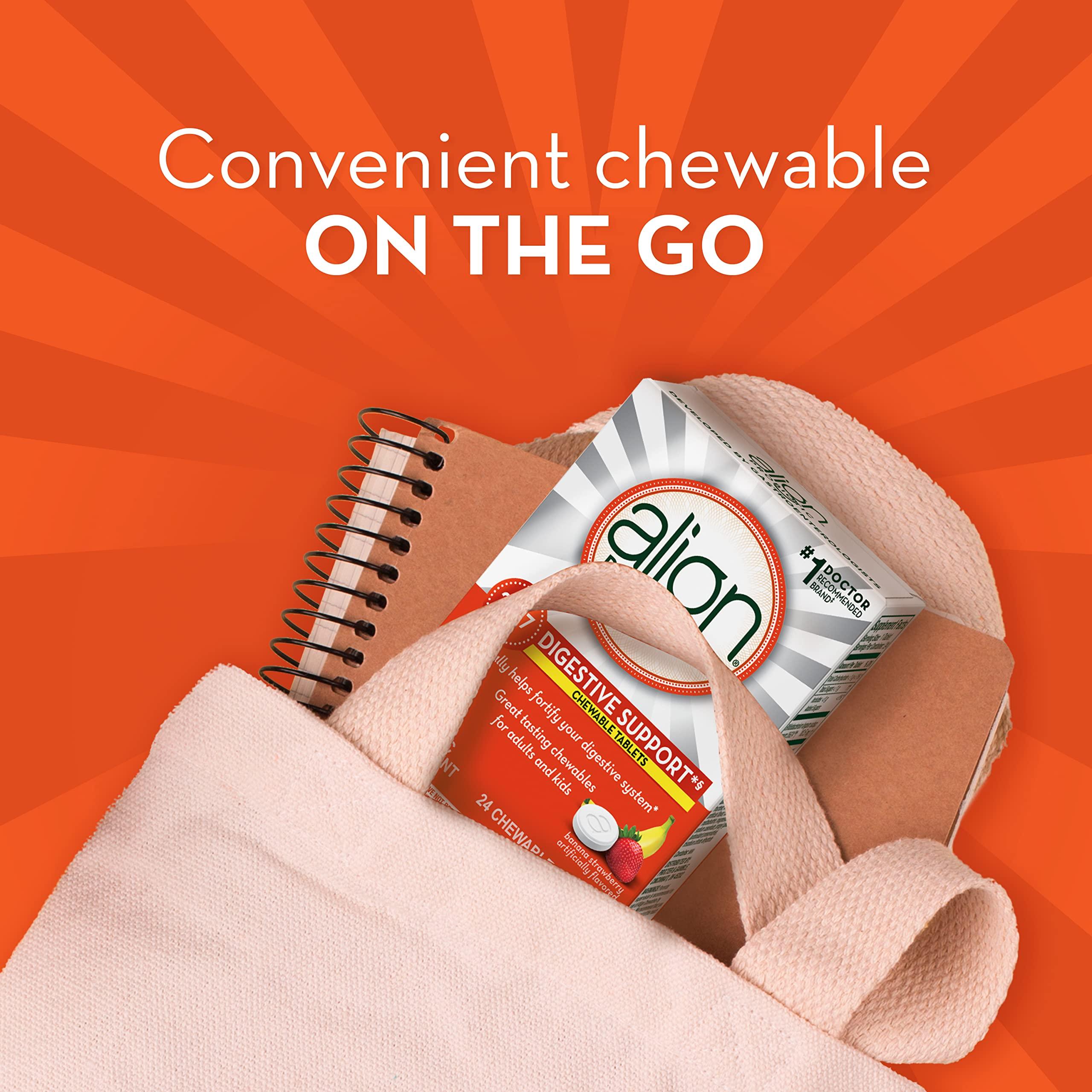 Procter & Gamble - HABA Hub Align Chewables, Daily Probiotic Supplement for Digestive Health, Banana Strawberry Flavor, 24 count