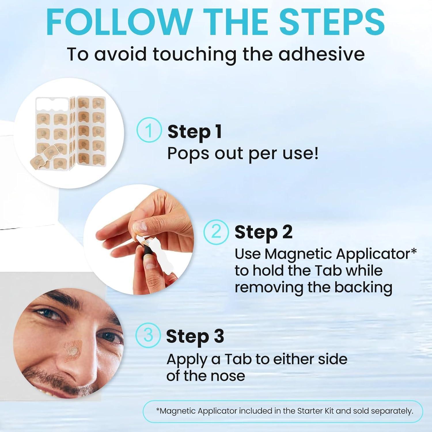 isasaka 15pcs Intake Breathing Nasal Strip, Intake Breathing Nose Magnets, Anti-Snoring Sleep Nasal Strips, Anti-Snoring Equipment for Home, Travel, Hotel, Business Trip and Car (Black)