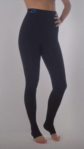 CzSalus CzSalus K1 Long Flat Weft Shorts, Slimming Compression Leggings, 18-21 mmHg Lipedema-Lymphedema , Black, XS