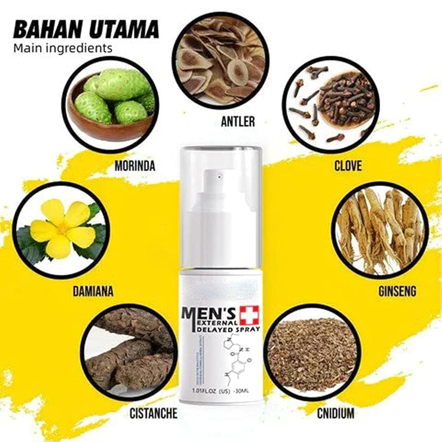 Hliloy JJLBRO Men's Long Lasting Delay Stronger Spray,JJLBRO Men's Spray Long Lasting Delay,JJLBRO Men's Energy Strength Spray, JJLBRO Men's XXL Massage Care Cream,All Night Enhancer Spray (3PC)