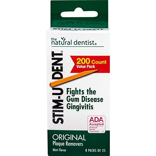Natural Dentist Stim-U-Dent Plaque Removers 24 Packs of 25 Picks/Pack (600 Picks) - Mint Flavor