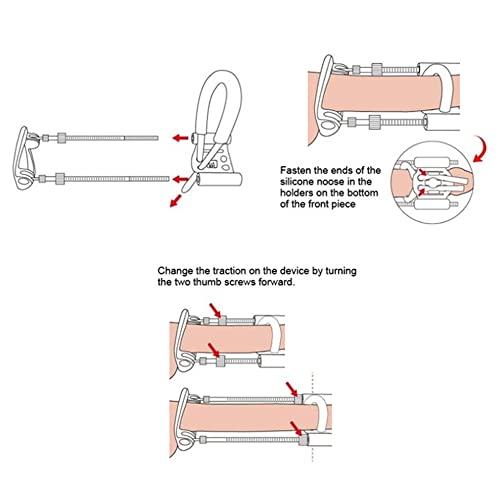 SNAILAGE Mens Traction Bracket Slide Loaded Extender Male Training System for Enlargement White