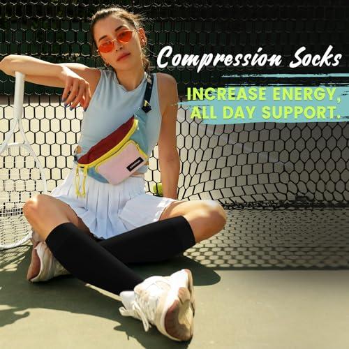 Iseasoo Iseasoo Copper Compression Socks For Men & Women Circulation-Best For Running Hiking Cycling 15-20 mmHg
