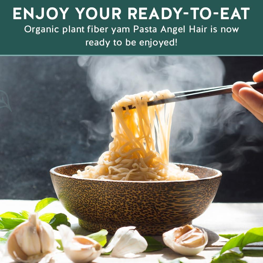 ITZ NOT iTz noT jusT PASTA ANGEL (Pack of 6, 200g Each) Ready cooked, Shirataki, Moyu, Konjac Plant Fibre Pasta, Low Carb, & No Added Preservatives, Healthy, Gluten Free, Gut Health. 100% Natural