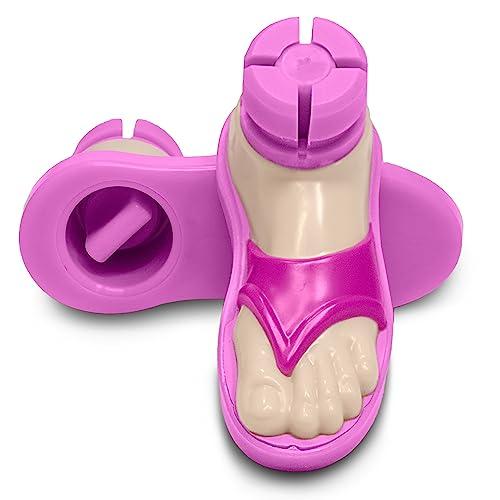 Top Glides New Beach Sandal Walker Ski Glides for 1\" Walker Tubes - 1 Pair (Orchid)