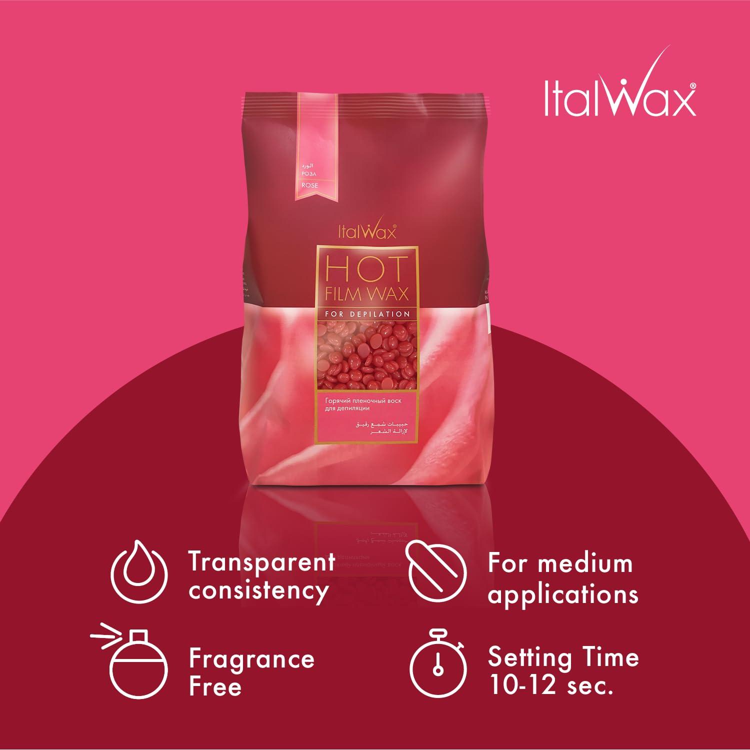 Italwax Italwax Hard Film Wax Rose 500g/ Sensitive Wax