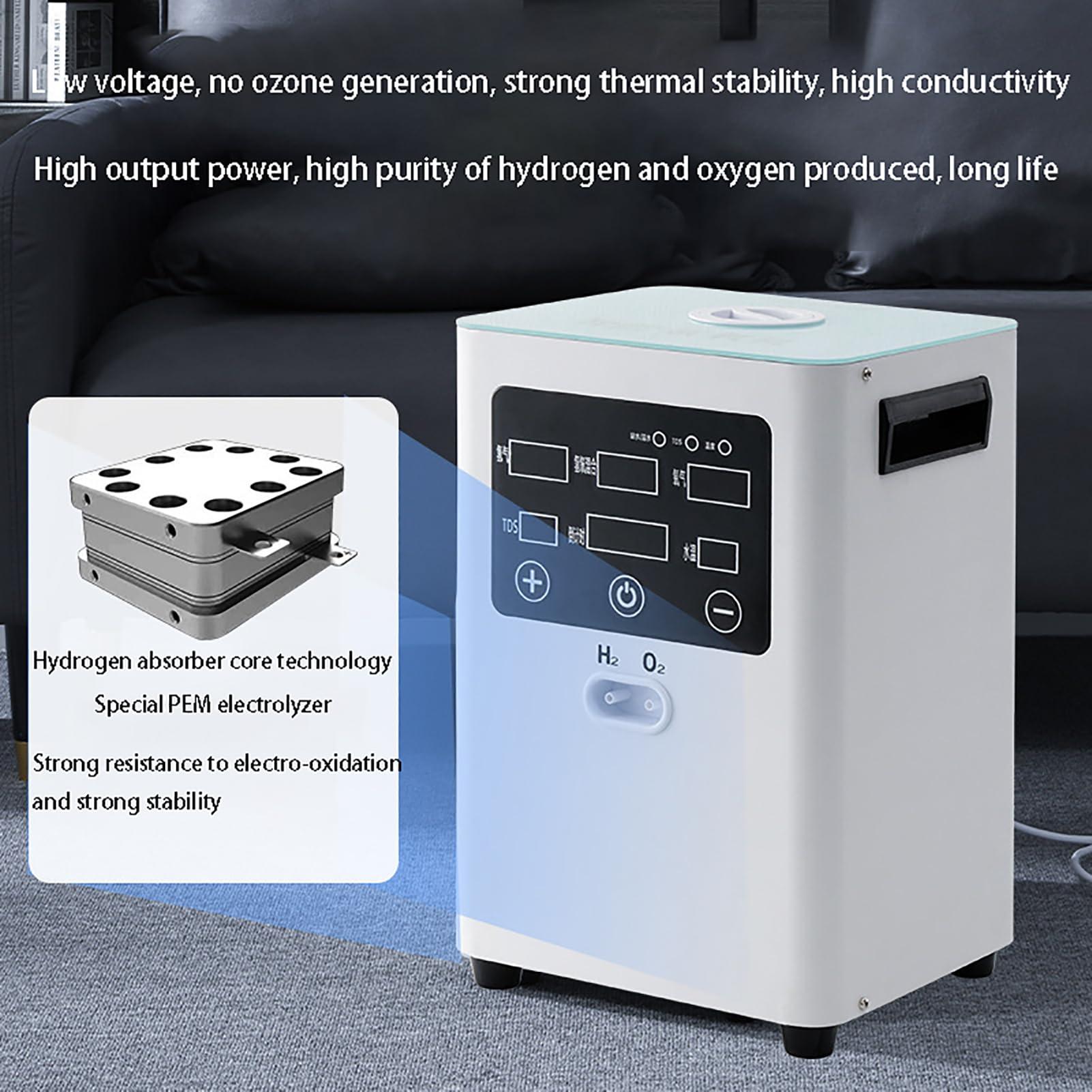 GCZQYAM GCZQYAM Hydrogen Inhalation Machine, HO Separated 150/300/600ml/min two-Port Inhaler, Hydrogen Generator, for Inhalation Hydrogen and Hydrogen Water