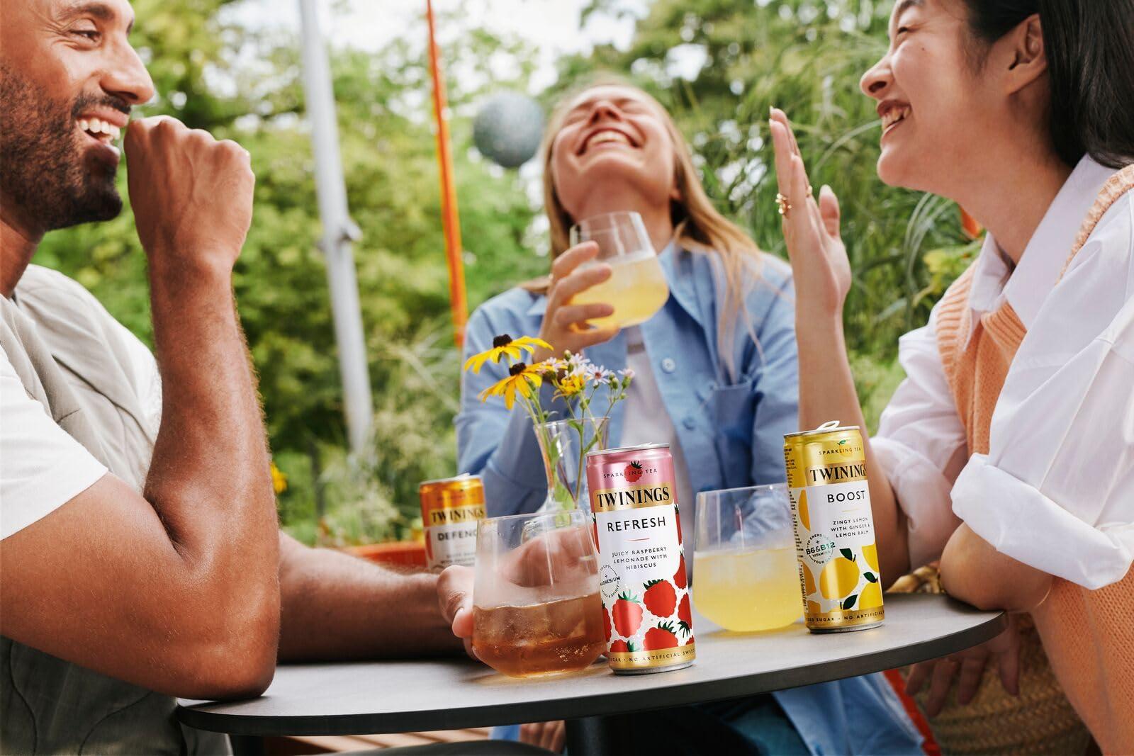 Twinings Twinings Sparkling Tea Variety Pack Refreshing Fruity Beverage (3 x 250ml Cans) 3 Flavours, No Added Sugar, Low Caffeine & Calories, Healthy Alternative, Antioxidant Rich, Vegan, Gluten-Free