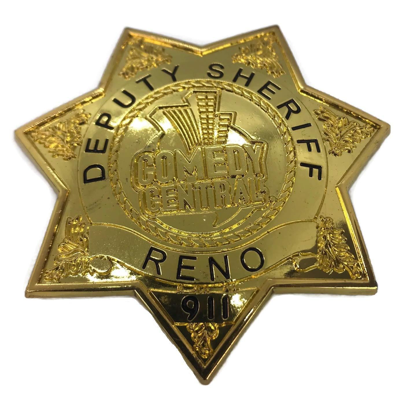 OEM OEM Reno 911 Costume Lt Dangle Shirt Shorts Badge Patches Sunglasses Khaki (XL)
