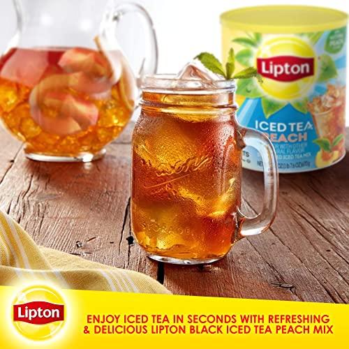 Lipton Lipton Iced Tea Peach Drink Mix, Powder, Makes 10 Quarts 670g Tub