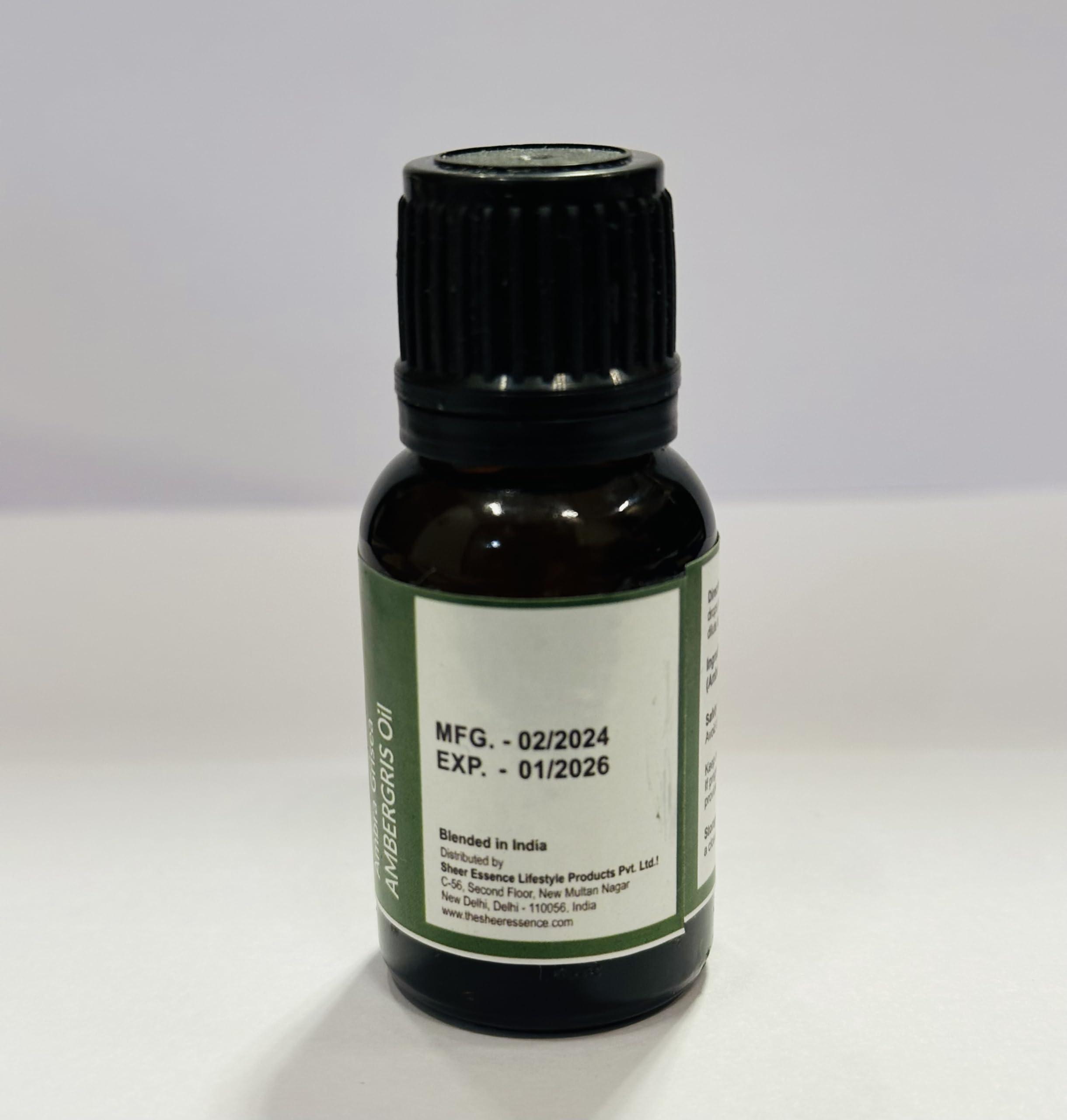 Sheer Essence Ambergris Oil 100% Pure Natural Perfumery Fragrance Undiluted Uncut Therapeutic Grade Oil 0.51 Fl.Oz