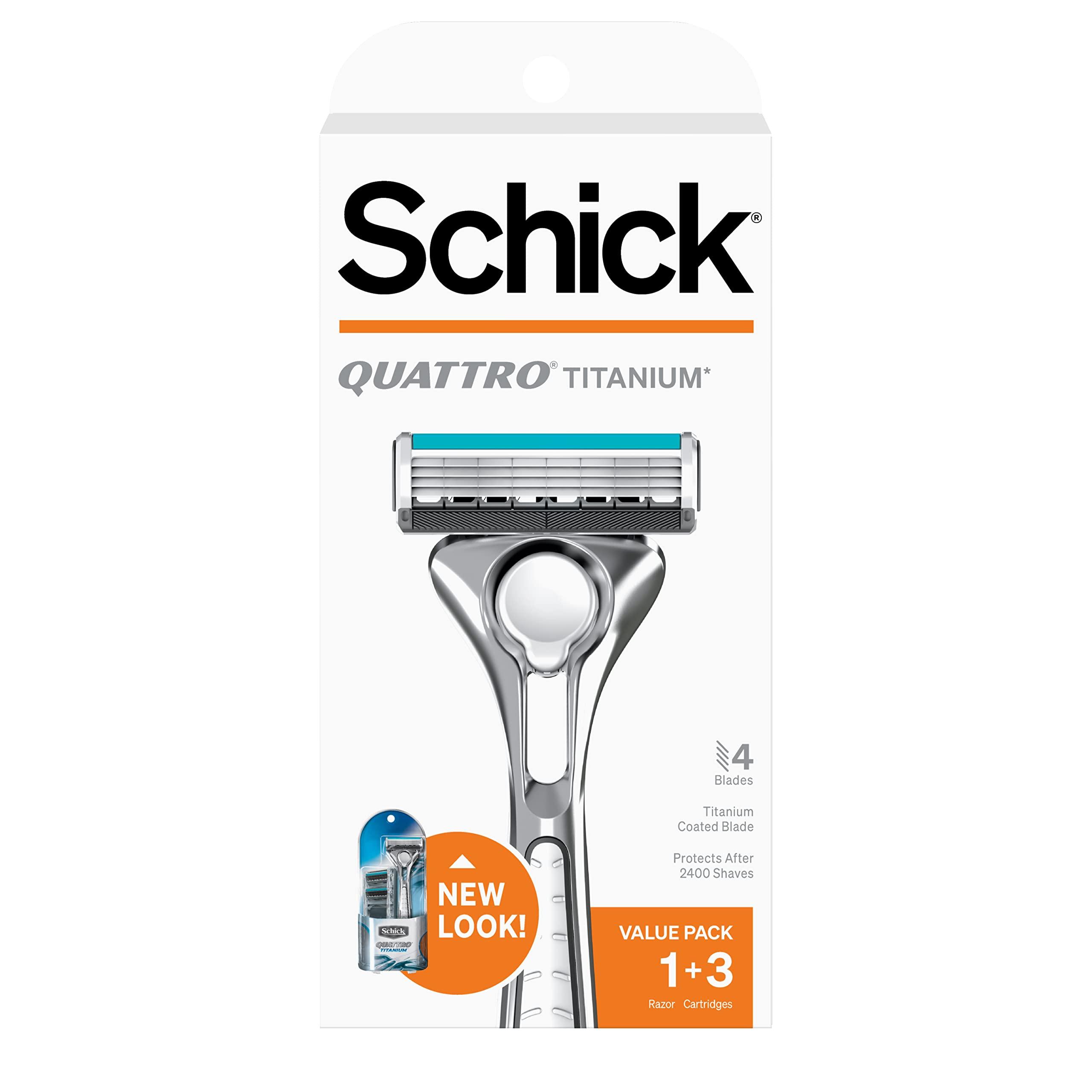 SCHICK Schick Quattro Titanium Razor for Men Value Pack by Schick