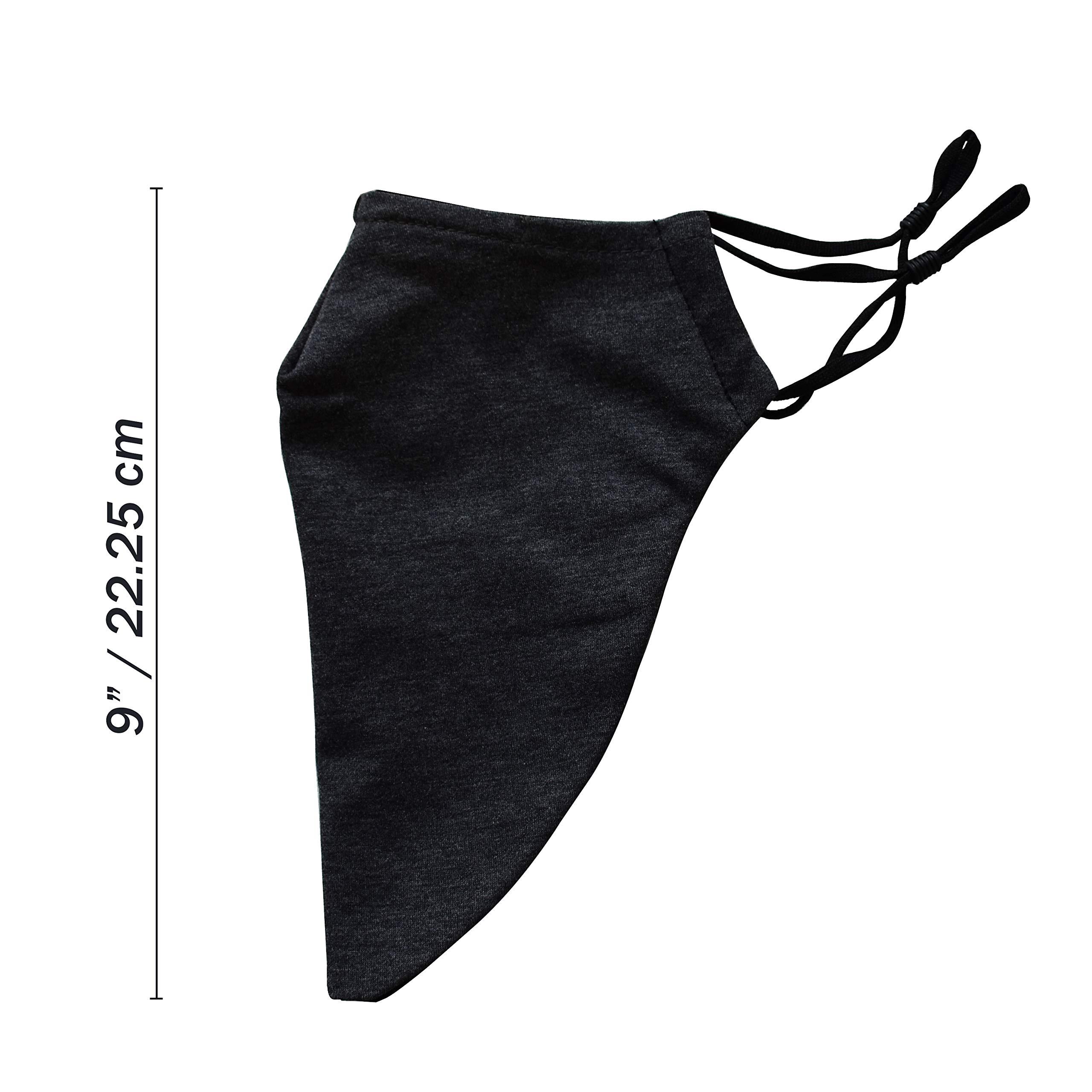 KT Valley Company Beard Face Mask for Men with a Beard, Bearded Men Face Mask, Reusable and Comfortable Beard Mask (Gray)