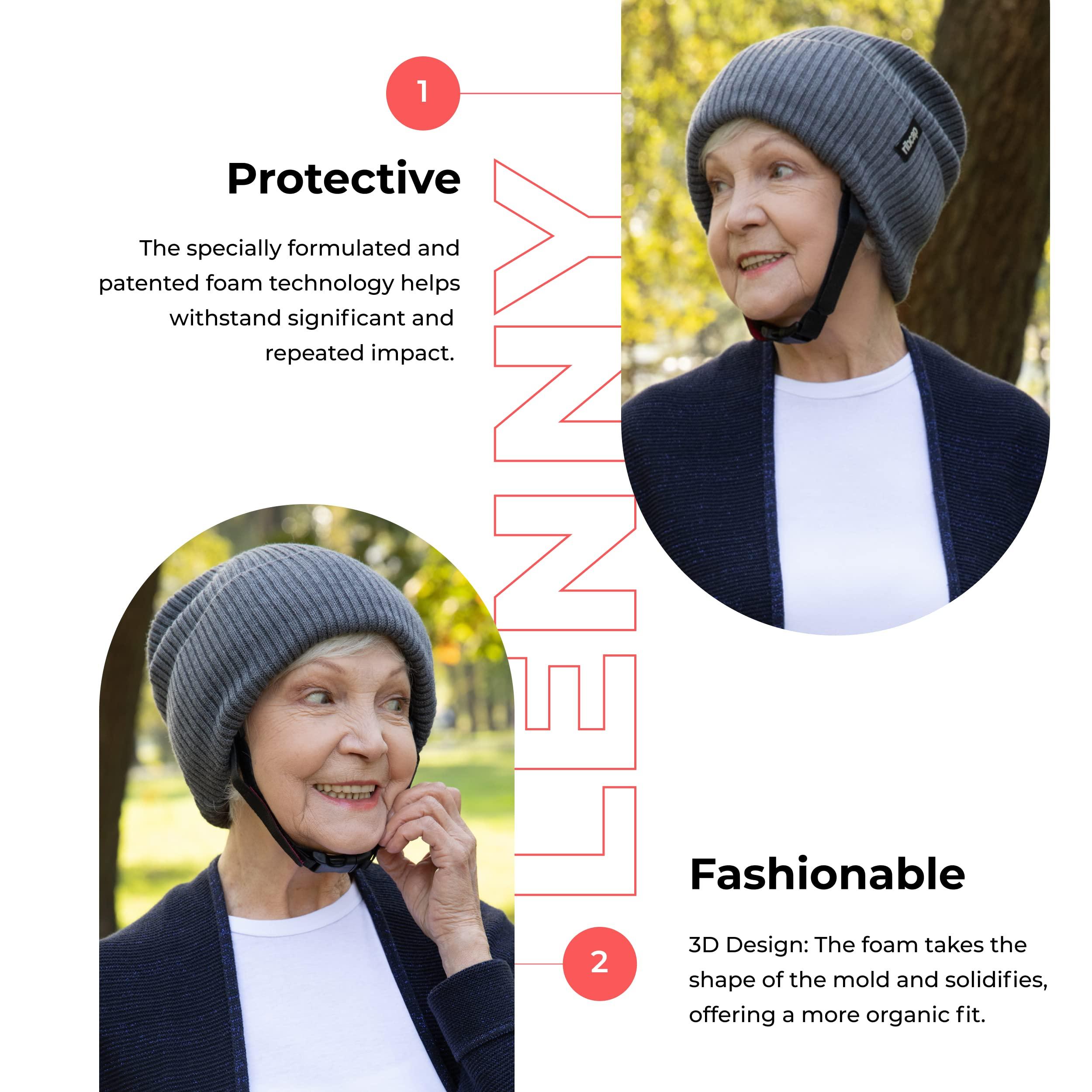 Ribcap Ribcap Lenny Medical Grade Protective Helmet | Grey | Large (Head Circumference 59-61 cm) | Soft Helmet for Epilepsy | Protective Helmet for Seizures | Fashionable and No Stigma