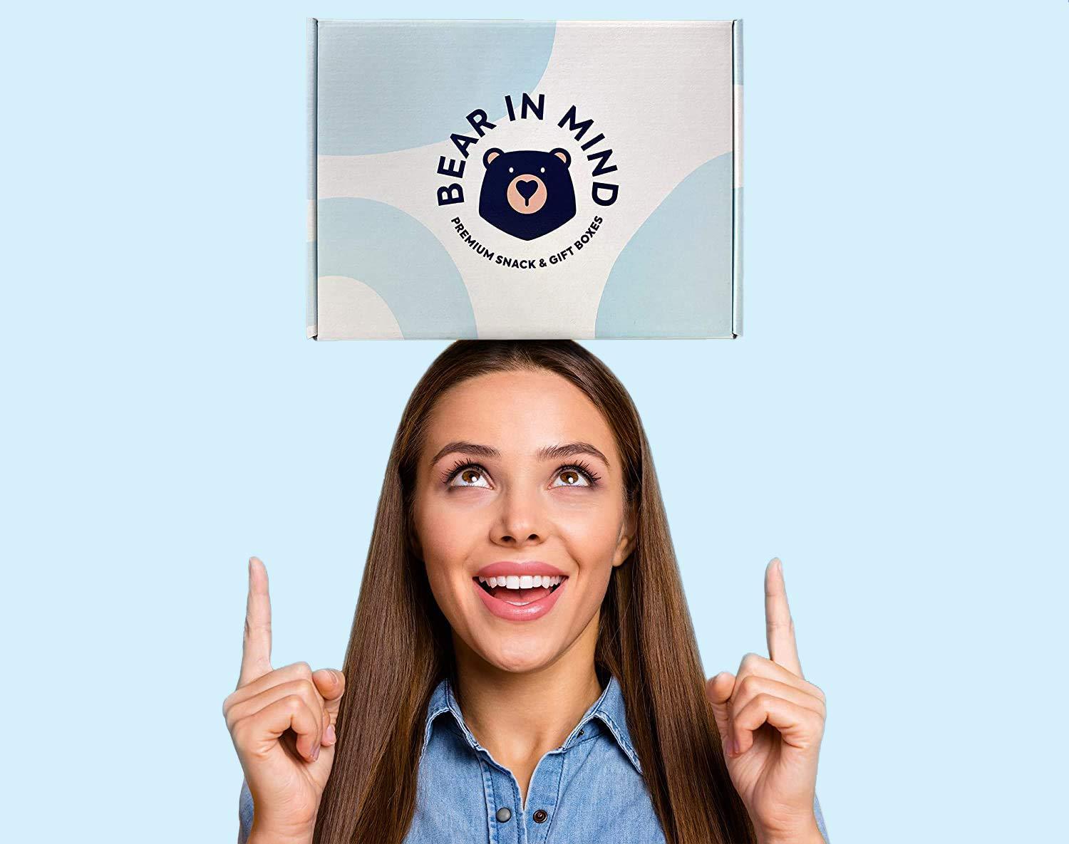 BEAR IN MIND Keto Snack Box Hamper: Ultimate Keto Gift Box - Keto Snacks and Treats UK - Gluten-Free & Vegetarian - Perfect Low Sugar Gift Box Treats for Keto and Paleo Lovers - Ideal Keto Gifts for Women and Men