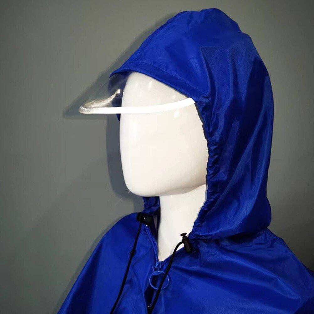 FreshCart Basics Waterproof Wheelchair Poncho Cover Full Body Coverage Reusable Wind Proof Cape with Hood for Mobility Scooter Wheelchairs