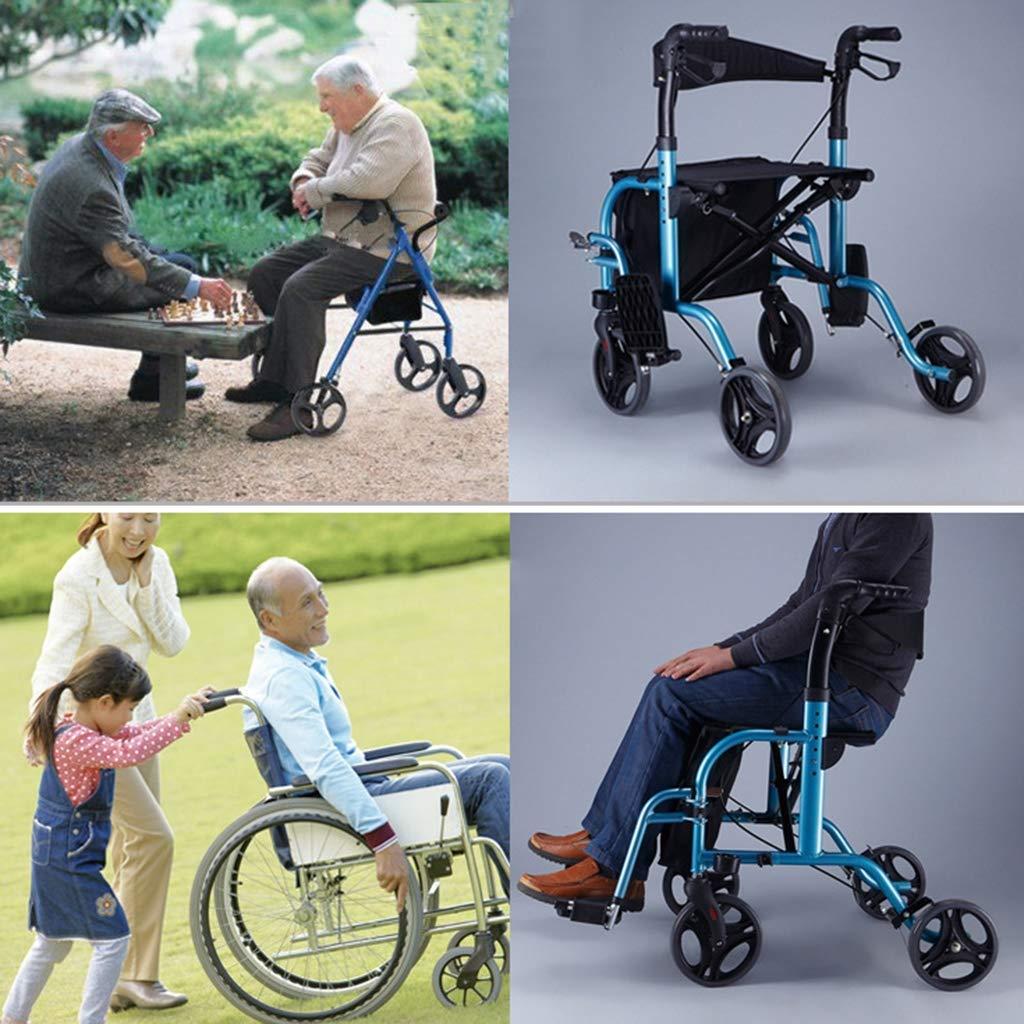 NATWEE Walker,Walker Rollator with Seat, Drive Medical Rollator Walker Foldable, Heavy Duty Rollator Walker Lightweight Quality Aluminum Alloy Used for Seniors,Blue It's so Kind of You