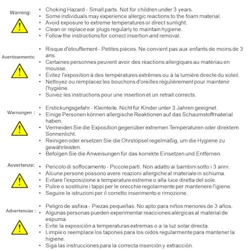 LiteTour 100 Pairs Earplugs for Noise Cancelling Ultra Soft Foam Ear Plugs for Sleeping Snoring Noise Cancel Reusable Earplugs