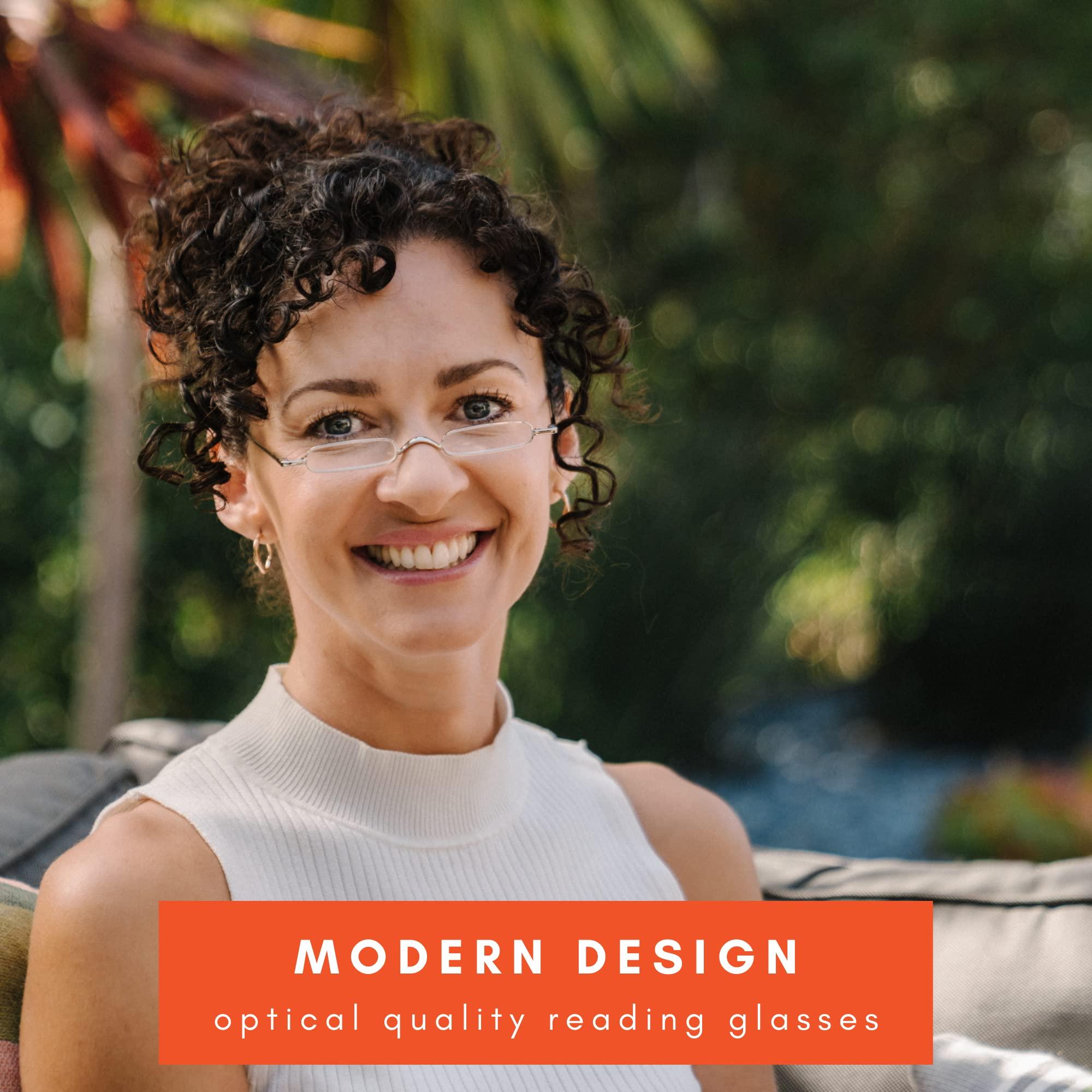 MicroVision Optical MicroVision Optical Original Mini Reader Reading Glasses With Tube Case For Women and Men Lightweight & Portable Eyeglasses as Seen on Oprah