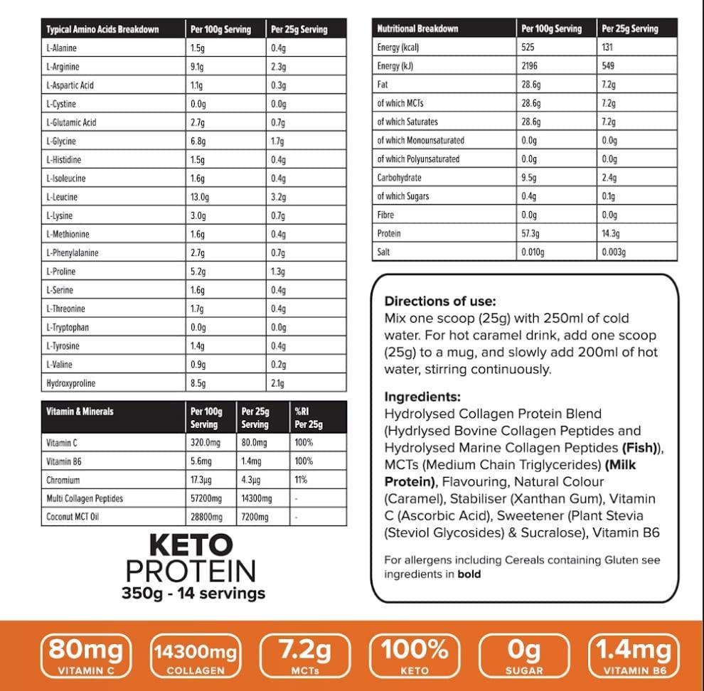K GEN ketogenic enhancement K-GEN Keto Collagen Protein Powder Natural Multi Collagen Chocolate Blend, Coconut MCT Vitamin C+B6 | UK Made Advanced Ketosis for Keto & Paleo | Low Carb Free-from: Sugar, Whey & Gluten