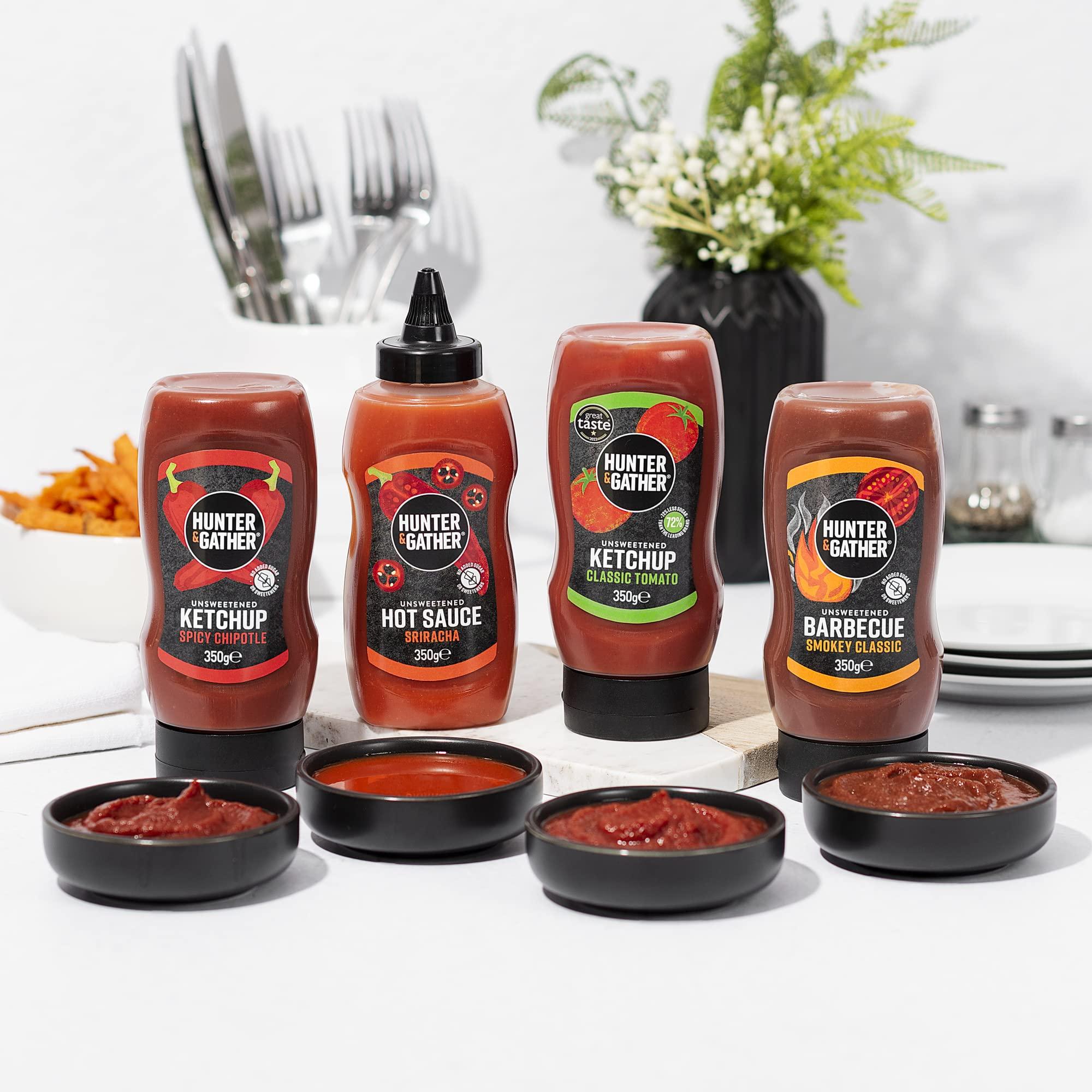 Hunter & Gather Hunter & Gather Unsweetened Hot Sauce | 2 x 350g Hot Sriracha Sauce Keto, Paleo, Low Carb & Vegan Friendly | Free from Added Sugar & Sweeteners