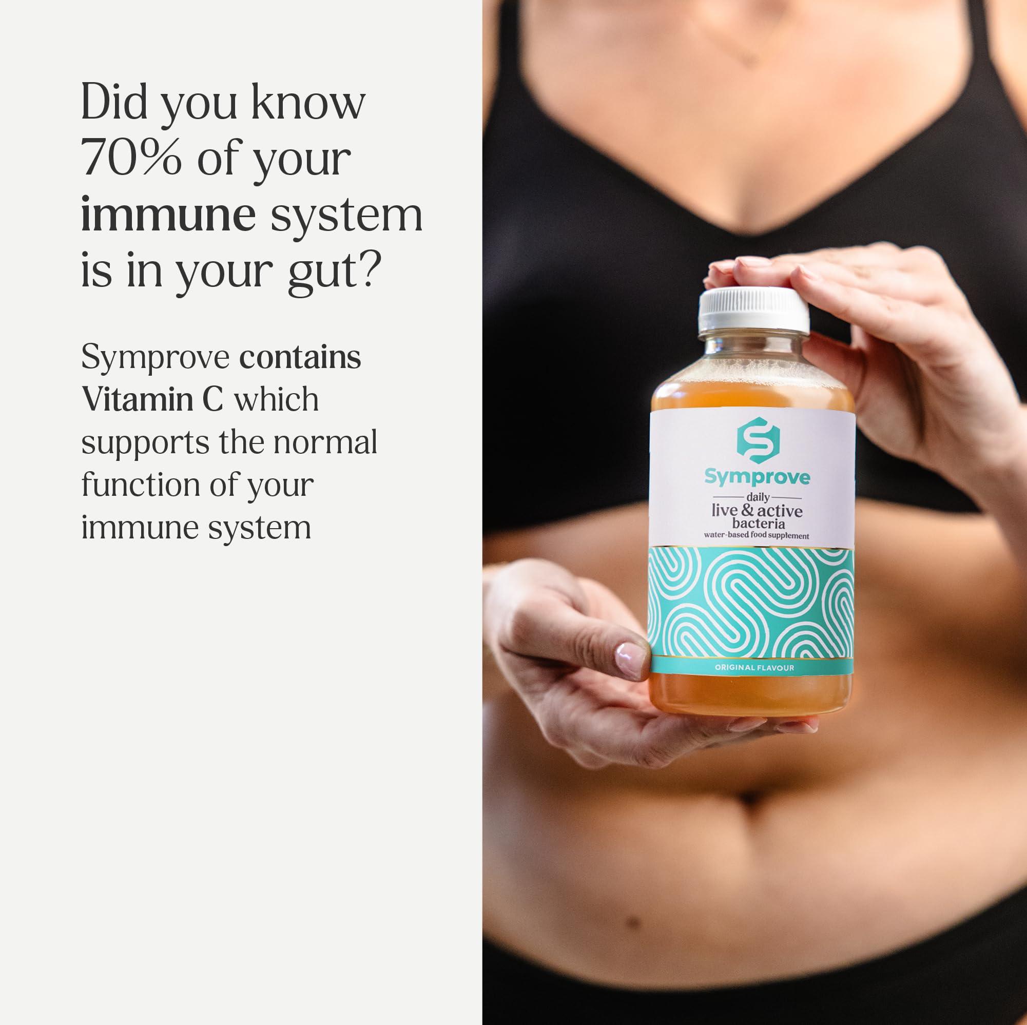 Symprove Symprove Original 12-Week Pack | Daily Essential Gut Health Supplement | Probiotic Drink with Live Bacteria, Vegan | 12x500ml