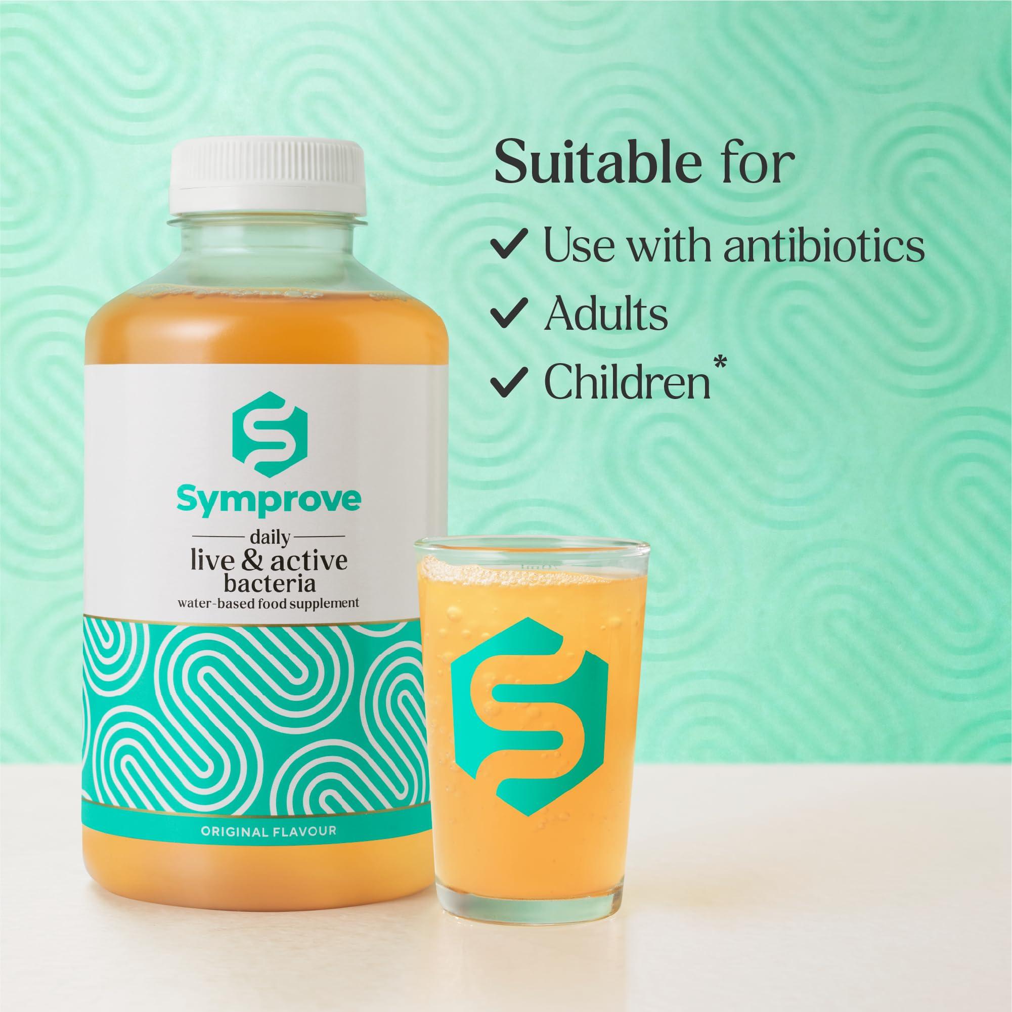 Symprove Symprove Original 12-Week Pack | Daily Essential Gut Health Supplement | Probiotic Drink with Live Bacteria, Vegan | 12x500ml