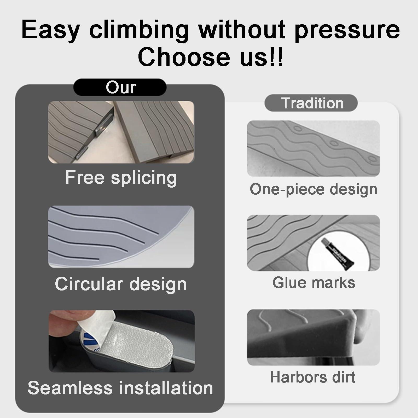 YLLSMGS YLLSMGS Threshold Ramp Step Ramp Curb Ramp Transitions Self Adhesive Snap-on Wheelchairs Portable Ramps for Indoor Doorways(Yellow,58 * 9 * 2cm)