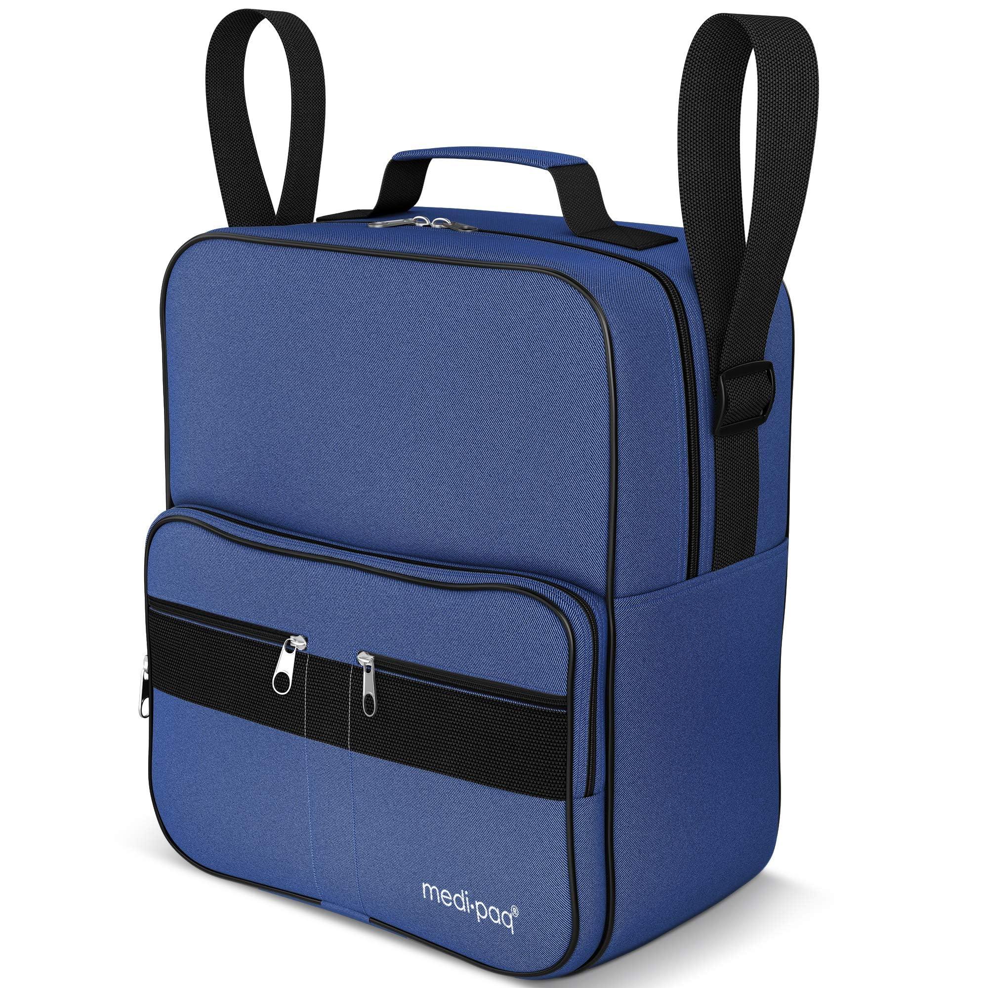 iMedic iMedic Deluxe Wheelchair Bag  Wheelchair Backpack for Back of Chair  Storage Bag for Electric Wheelchairs & Mobility Scooters  Durable & Spacious - Blue