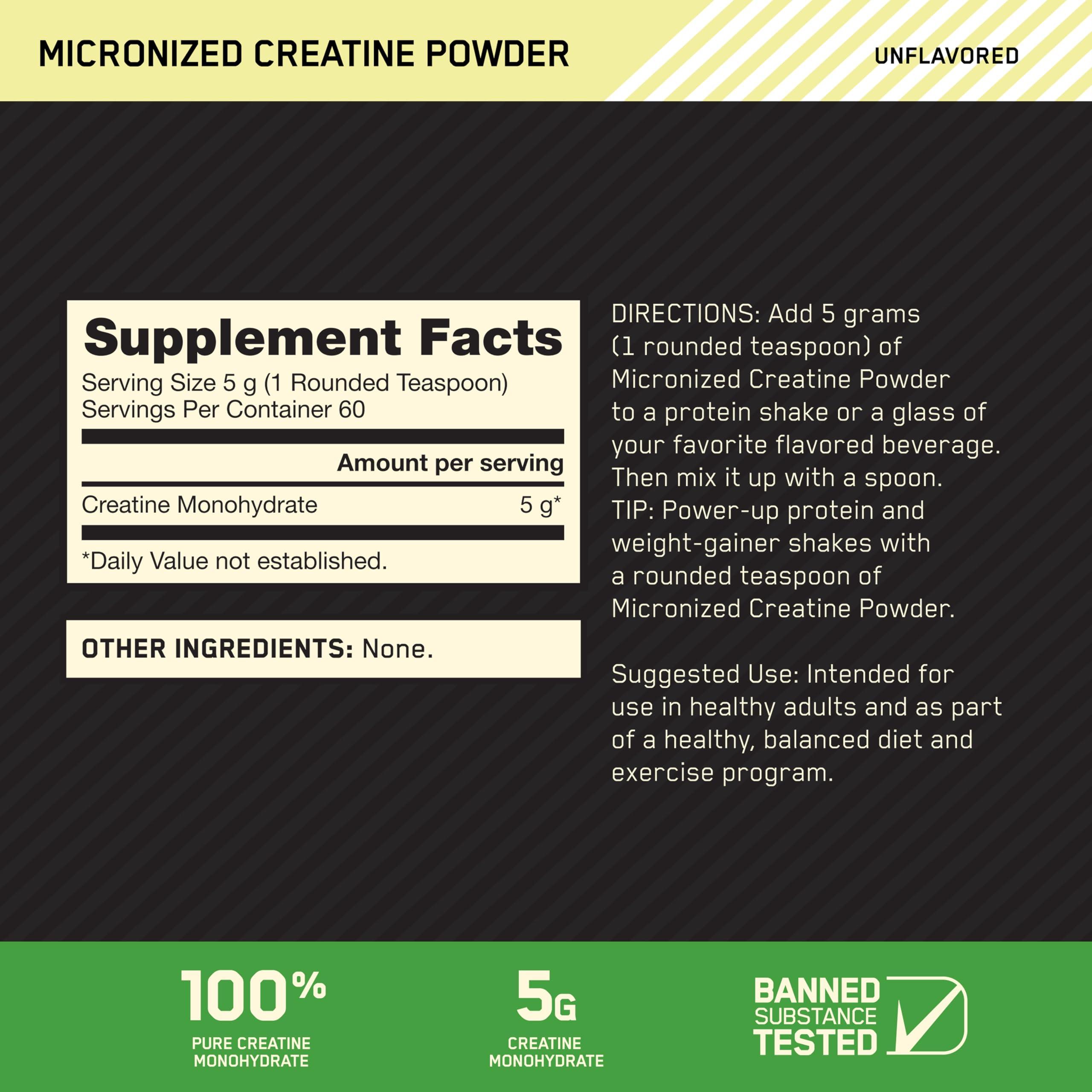 Optimum Nutrition Optimum Nutrition Micronized Creatine Powder 300 g