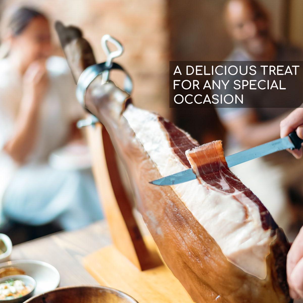 JAMONNATURAL Jamon Iberico Spanish Ham Leg - 4.5-5.0 kg Paleta Iberico Cebo Pata Negra - 100% Natural - No Additives or Preservatives - from Multi-Award Winning Iberico Ham producer Simon Martin