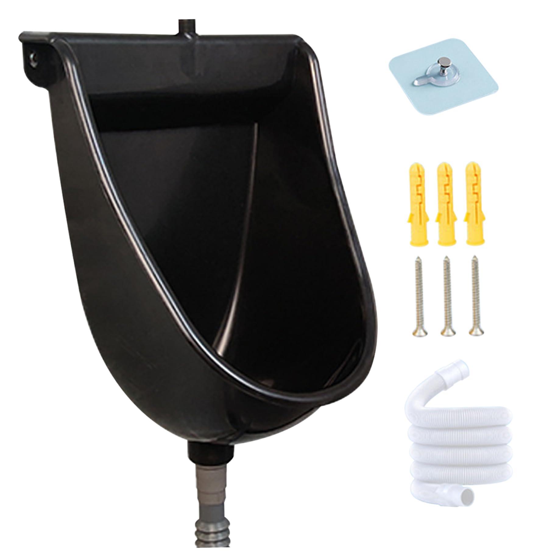 XJKLBYQ XJKLBYQ Waterless Urinal with Hose,UV Resistant Outside Urinal,PP Plastic Urinal,Garage Urinal,Anti-clogging Wall Mount Outdoor Toilet for Backyard Garage
