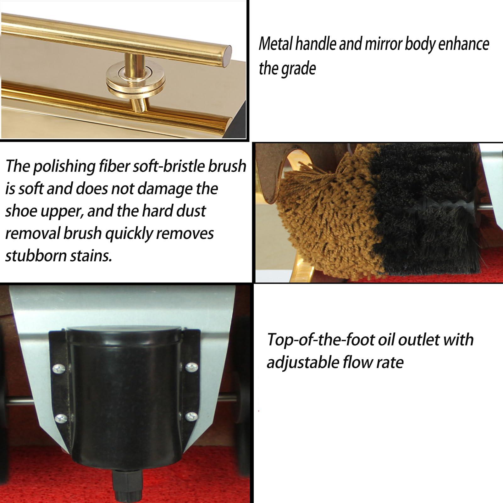 OmePS OmePS Electric Shoe Shine Machine, Automaticl Induction Shoe Polishing Machine, Automatic Shoe Shine Electric Shoe Brush, Stainless Steel Shoeshine Machine, Commercial Lobby Hotel Electtric, Vertical