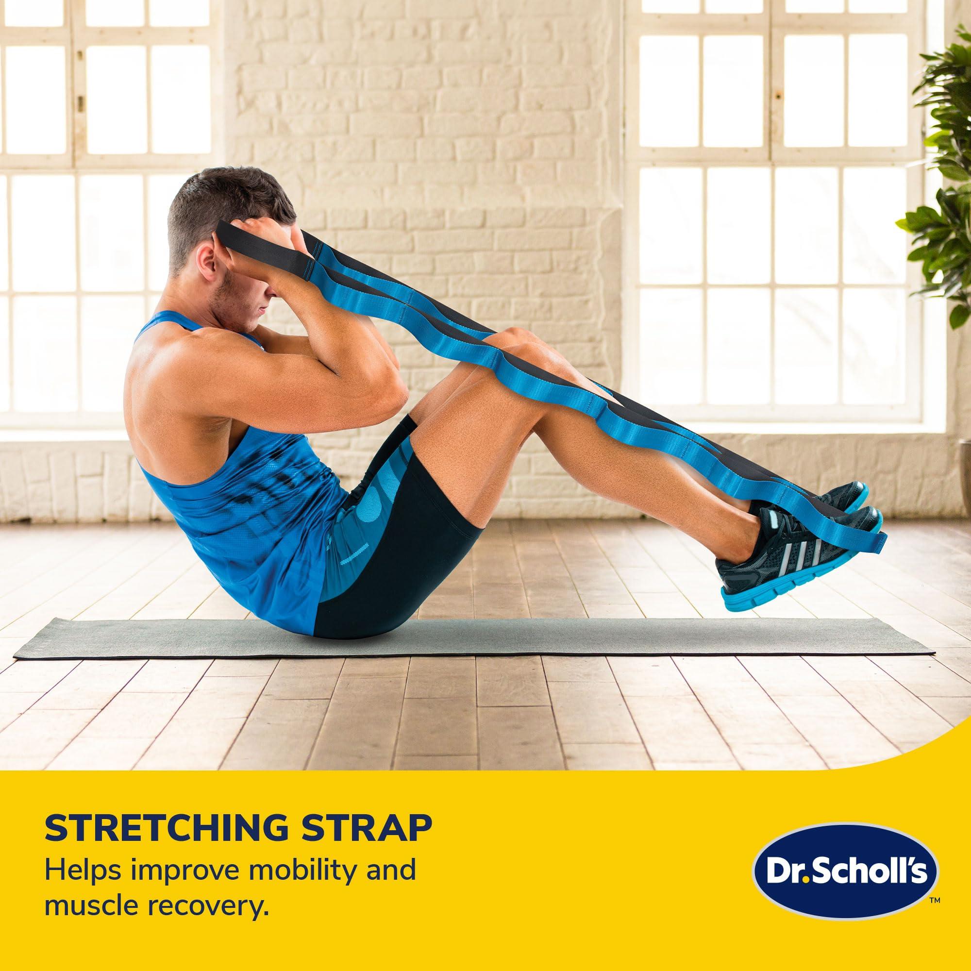 Dr. Scholl\'s Dr. Scholl\'s 5-in-1 Stretch and Recovery Massager Set, Includes Hollow Core Massage Roller with End Caps, Muscle Roller Stick, Stretching Strap, Double Lacrosse Peanut, and Plantar Fascia Relief Ball