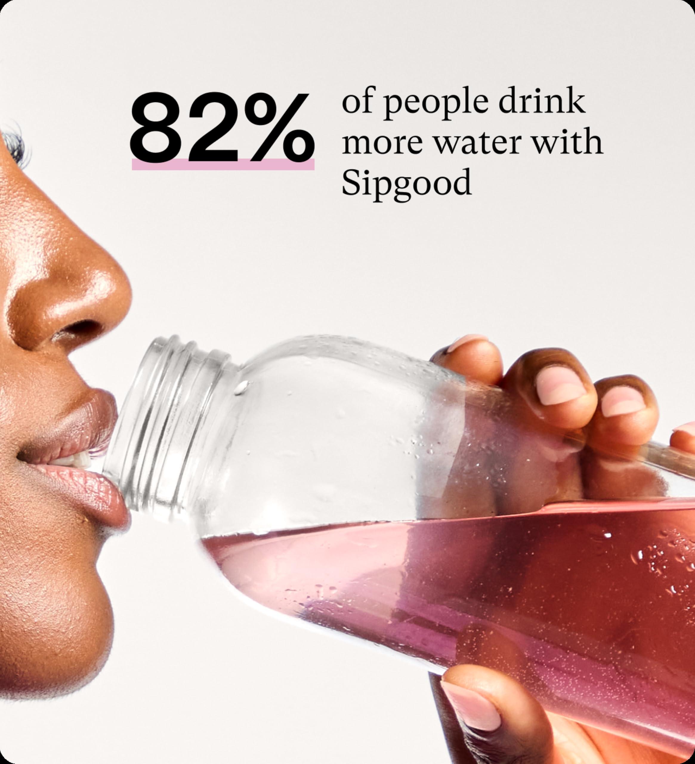 SIPGOOD SIPGOOD Flavoured Waterdrops - Raspberry, Elderberry & Hibiscus Infusion - Hydration Drops with Real Fruit & Plant Extracts - No Sugar, Zero Calories - Vitamins C, D3 & Electrolytes (1pack/12 drops)