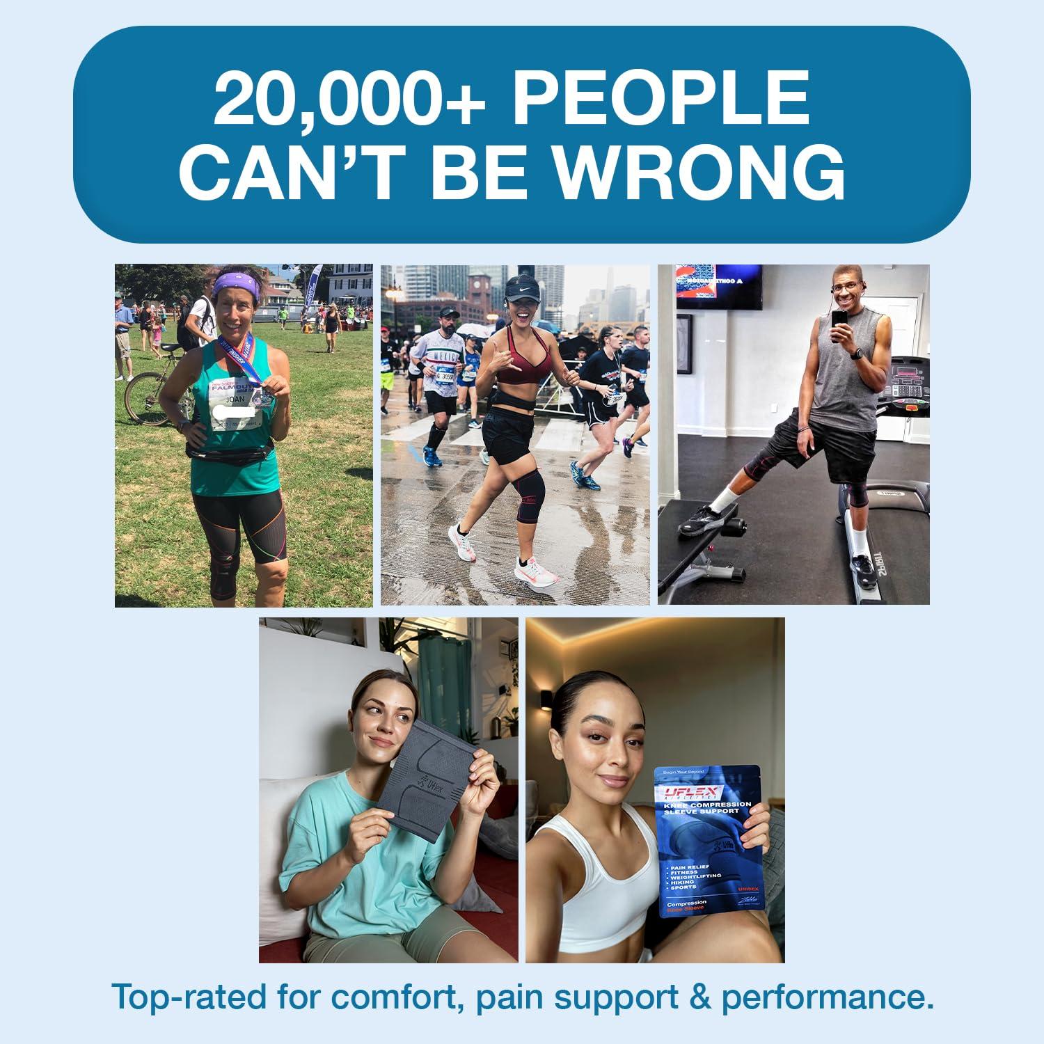 Uflex Athletics Uflex Athletics (Small) Knee Compression Sleeve Support for Running, Jogging, Sports, Joint Pain Relief, Arthritis and Injury Recovery-Single Wrap