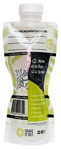 Shake It Out Shake It Out Collapsible Shaker Bottle for Protein Shakes, Supplements - 12 Ounce Reusable, Recyclable, Travel Bottle (Lime / White, Single)