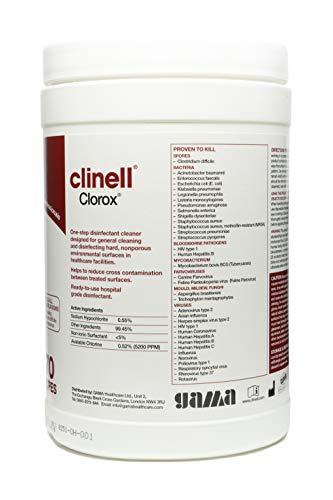 Carell Clinell Clorox Wipes Cleaning and Disinfectant Wipes - Tub of 70 Wipes - Kills 99.9% of Germs, Bacterias and Viruses