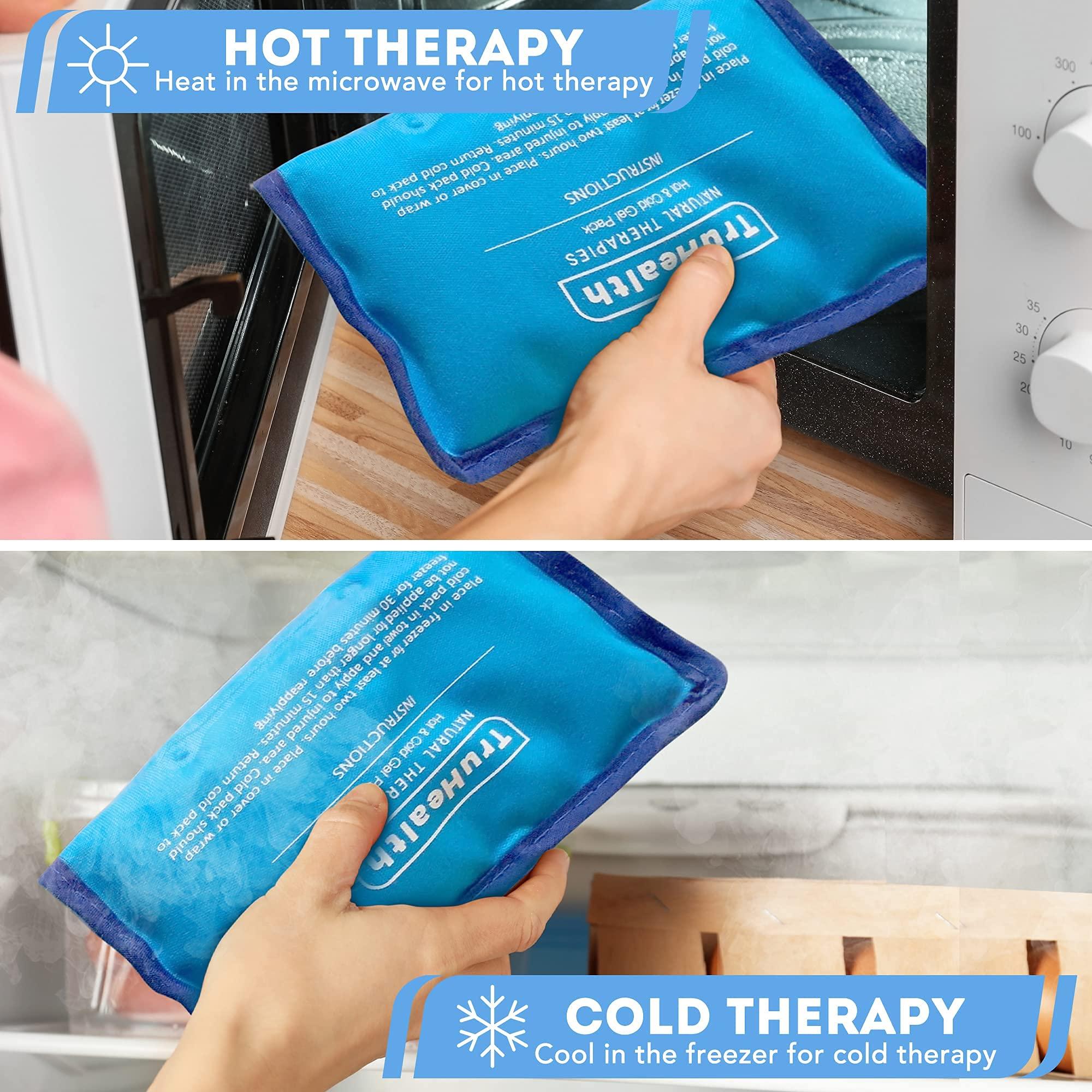 TruHealth Extra Large Ice Packs for Injuries Reusable Gel | 2-Pack | Flexible Gel Cold Pack Pads & Therapy Compress | Ice Pack for Injuries | Freezable & Microwavable Large Ice Packs for Back, Neck, Shoulders-Extra Large-2 Count (Pack of 1)