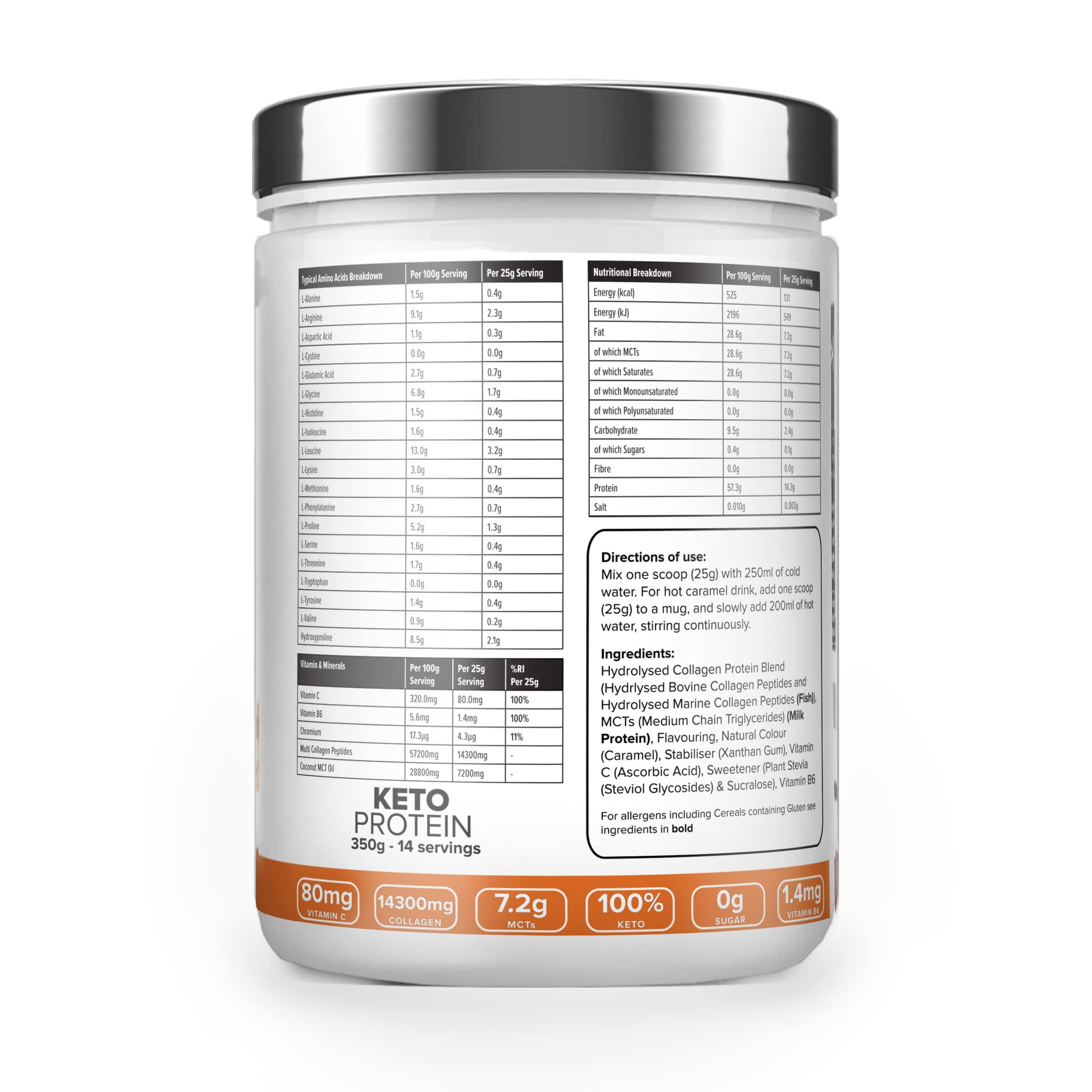 K GEN ketogenic enhancement K-GEN Keto Collagen Protein Powder Natural Multi Collagen Chocolate Blend, Coconut MCT Vitamin C+B6 | UK Made Advanced Ketosis for Keto & Paleo | Low Carb Free-from: Sugar, Whey & Gluten